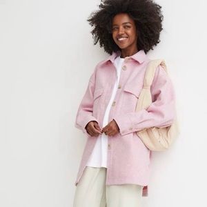 H&M oversized pink shacket - size small